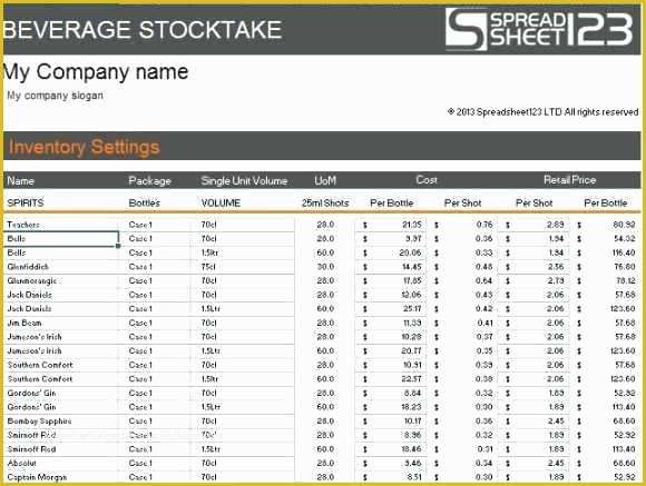 Free Liquor Inventory Spreadsheet Template Of Free Liquor Inventory Spreadsheet Template Spreadsheet App