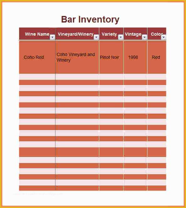 Free Liquor Inventory Template Of 8 Free Liquor Inventory Spreadsheet