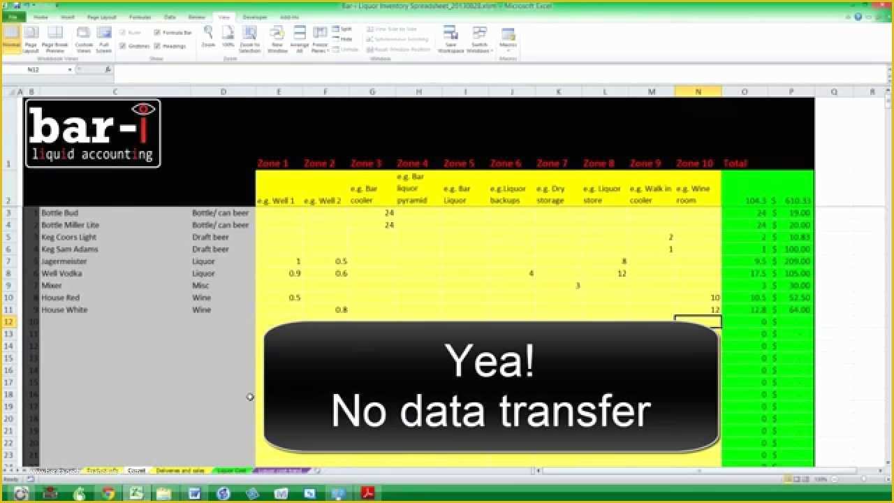 Free Liquor Inventory Template Of Bar I Free Liquor Inventory Spreadsheet