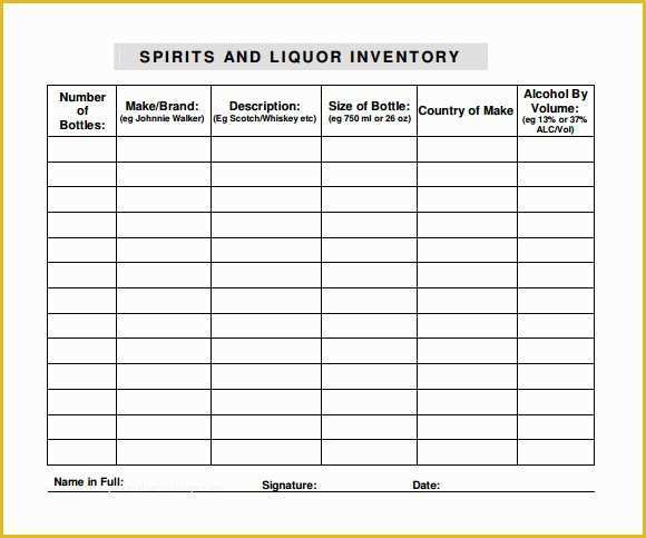Free Liquor Website Templates Of 9 Sample Liquor Inventory Templates to Download