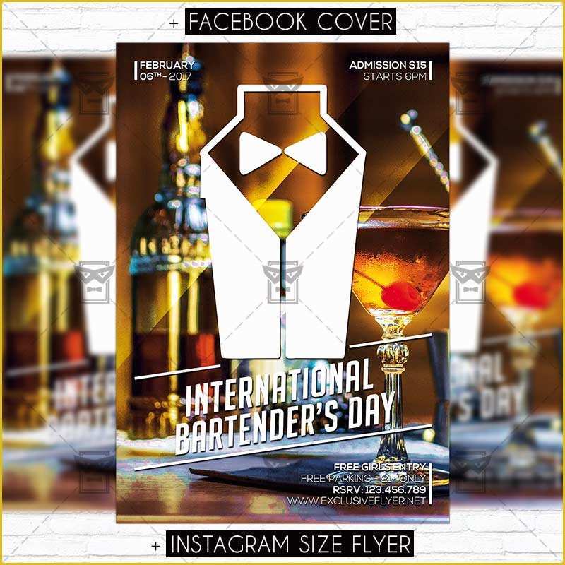 Free Liquor Website Templates Of International Bartenders Day – Premium Flyer Template
