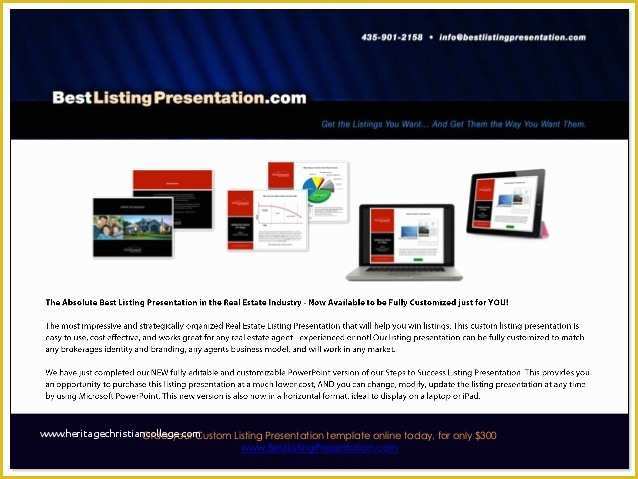 Free Listing Presentation Template Of Best Real Estate Listing Presentation for Ipad