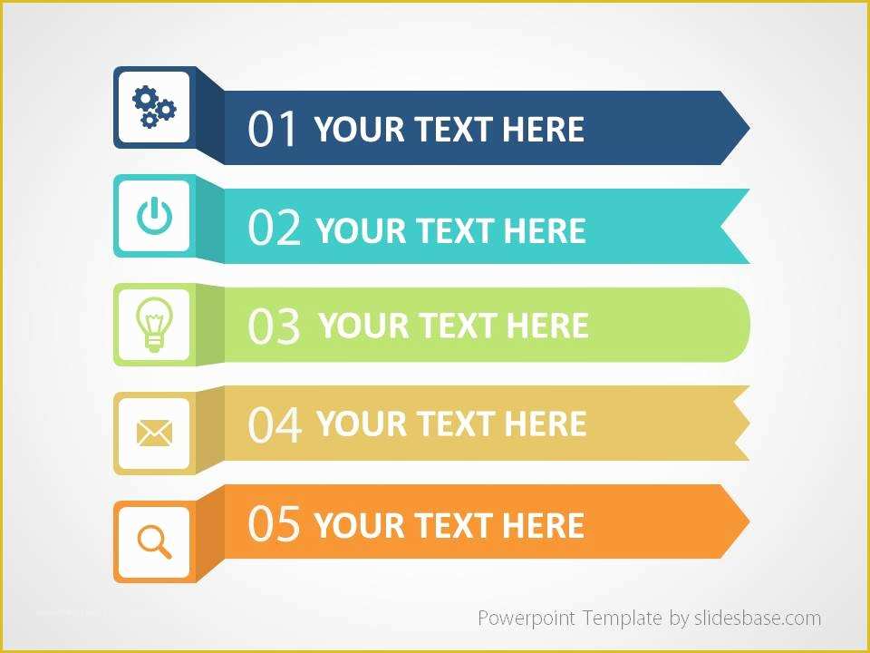 Free Listing Presentation Template Of Colorful Infographic List Powerpoint Template