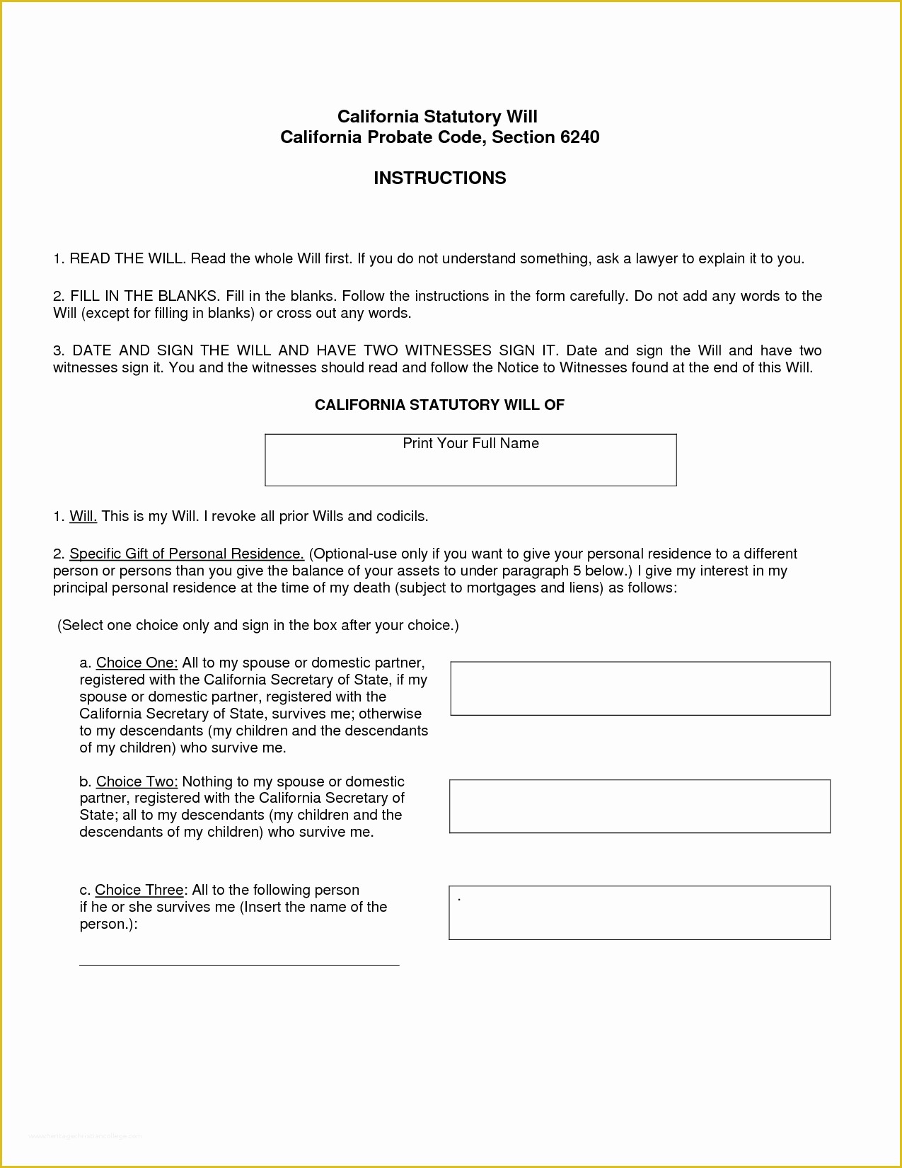 Free Living Will Template California Of Best S Of Free Printable Wills &amp; Testaments