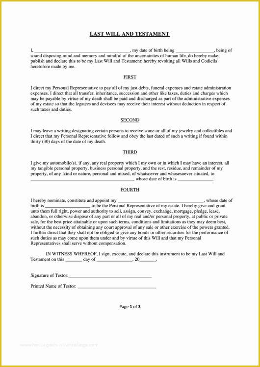 Free Living Will Template Georgia Of 9 Texas Will form Templates Free to In Pdf