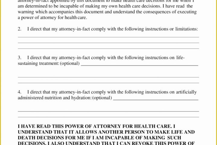Free Living Will Template Georgia Of Free Printable Durable Power Of attorney form north