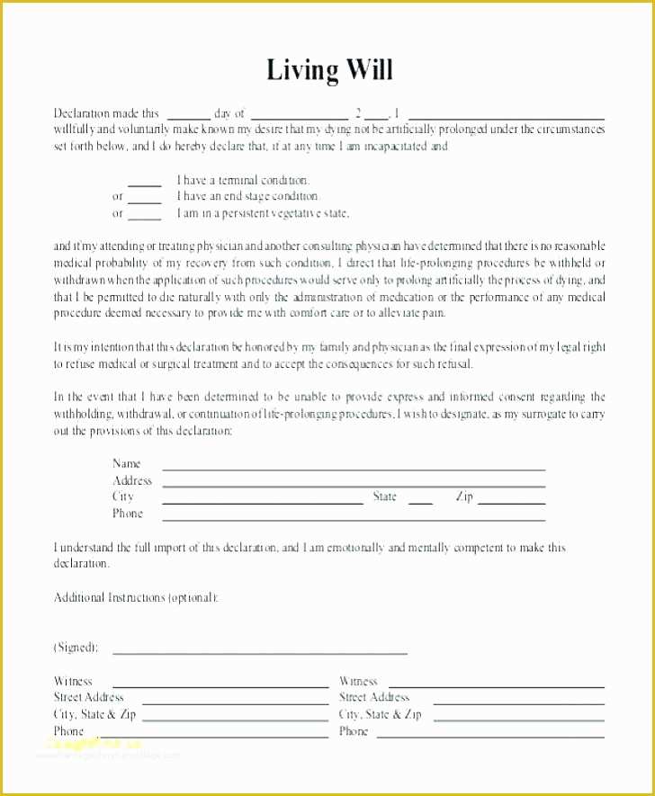 Free Living Will Template Georgia Of Revocable Living Trust Agreement Meaning Template