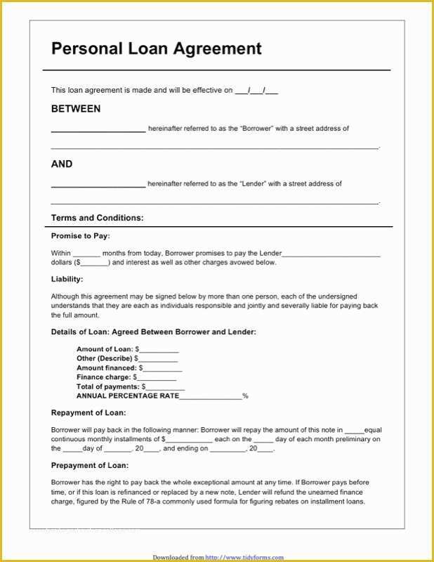 Free Loan Agreement Template Of 15 Personal Loan Agreement