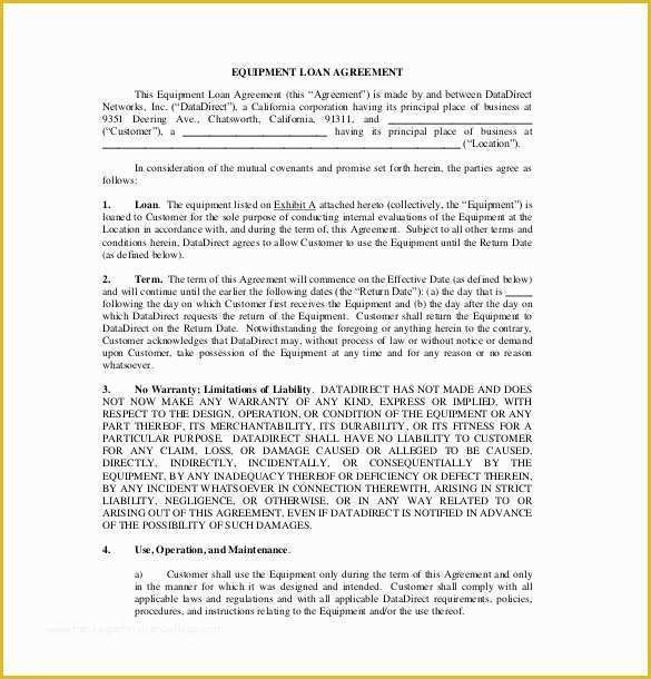 Free Loan Agreement Template Of 19 Loan Agreement Templates – Free Word Pdf format