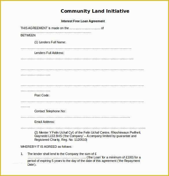 Free Loan Agreement Template Of 19 Loan Agreement Templates – Free Word Pdf format