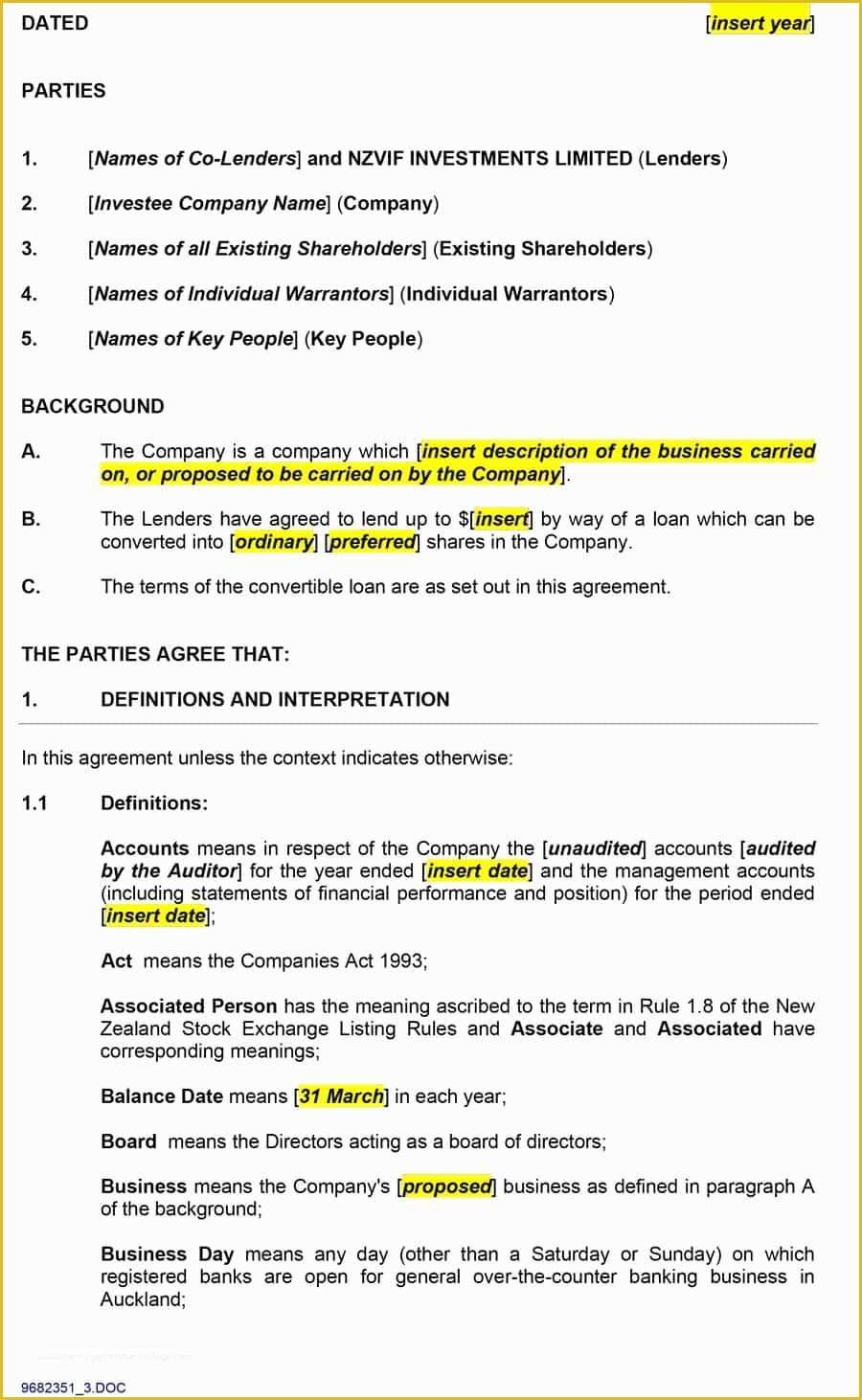 Free Loan Agreement Template Of 40 Free Loan Agreement Templates [word & Pdf] Template Lab