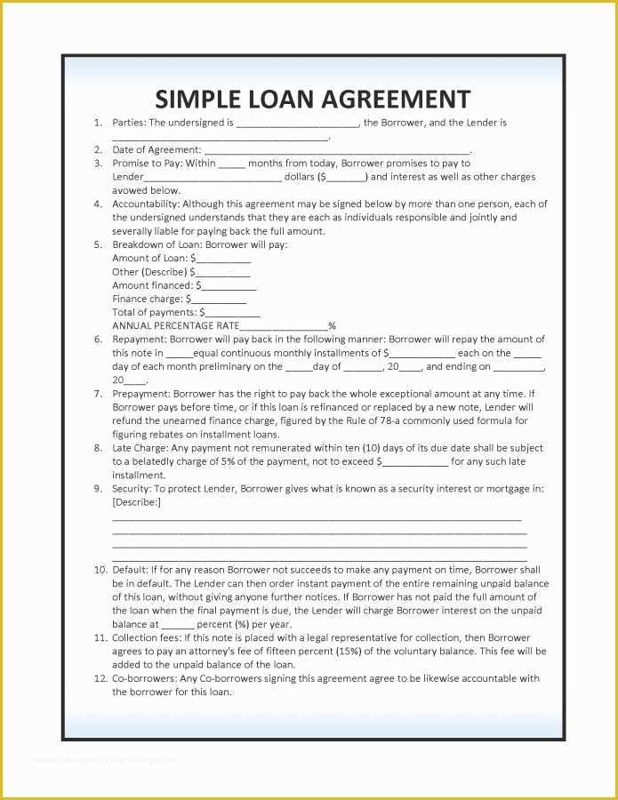 Free Loan Agreement Template Of Simple Loan Agreement Sample Vatansun