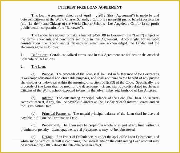 Free Loan Agreement Template Pdf Of 30 Loan Contract Templates – Pages Word Docs