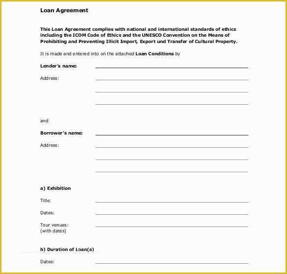 Free Loan Agreement Template Pdf Of 30 Loan Contract Templates – Pages Word Docs
