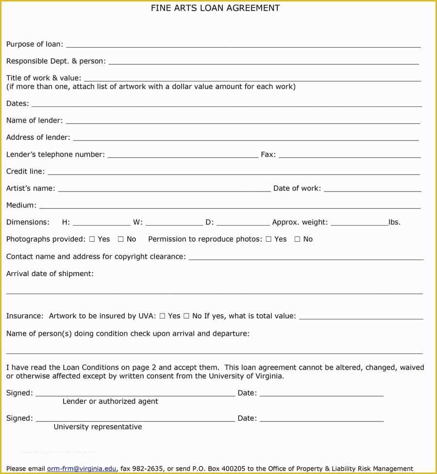 Free Loan Agreement Template Pdf Of 40 Free Loan Agreement Templates [word & Pdf] Template Lab