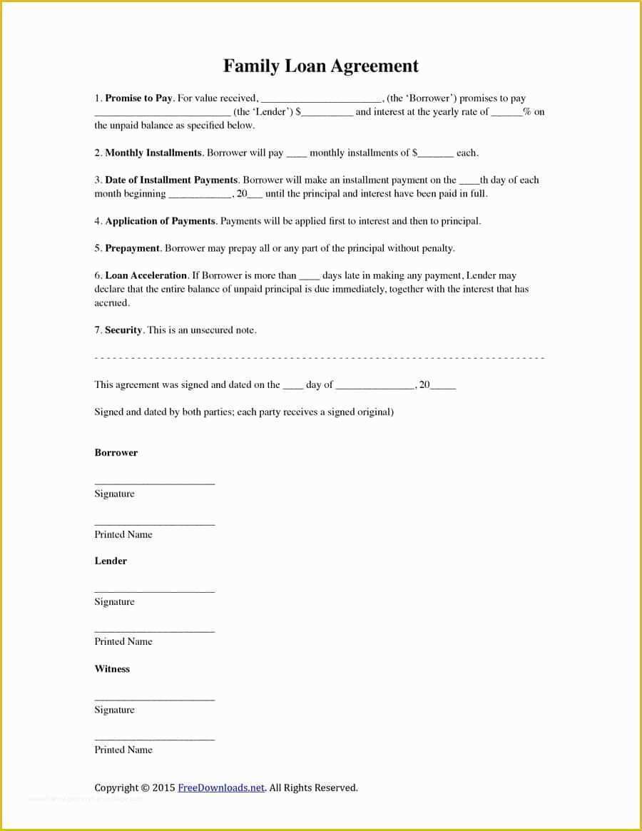 Free Loan Agreement Template Pdf Of 40 Free Loan Agreement Templates [word & Pdf] Template Lab