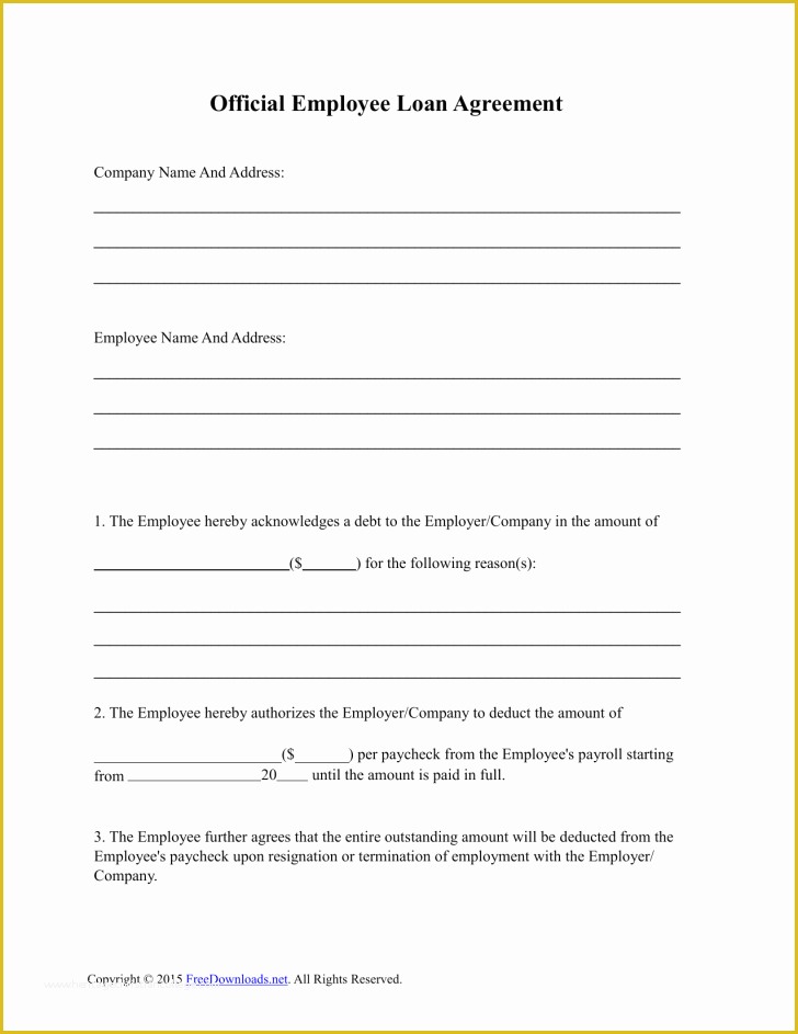 Free Loan Agreement Template Pdf Of Employee Loan Agreement Fresh Create A Document