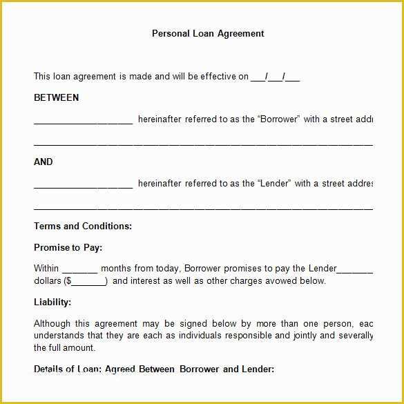 Free Loan Agreement Template Pdf Of Loan Contract Template – 20 Examples In Word Pdf