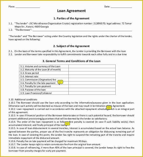 Free Loan Agreement Template Pdf Of Loan Contract Template – 20 Examples In Word Pdf
