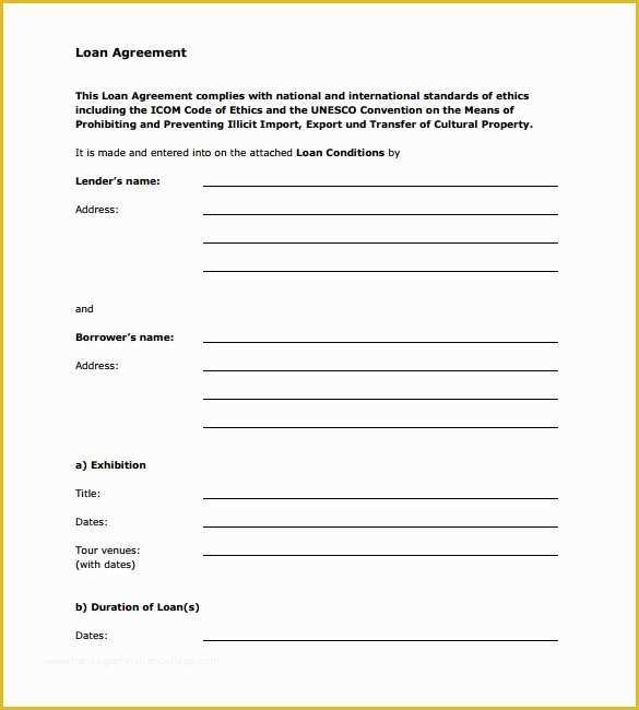Free Loan Agreement Template Pdf Of Personal Loan Agreement Template