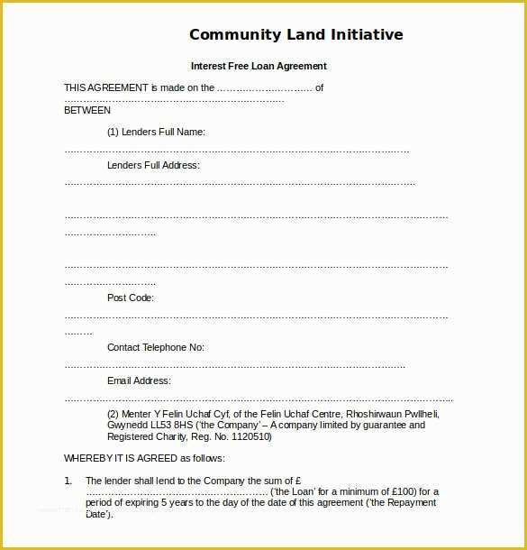 Free Loan Agreement Template Uk Of 19 Loan Agreement Templates – Free Word Pdf format