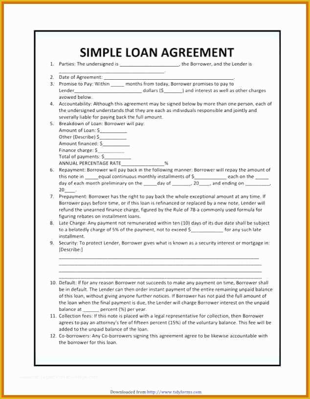 Free Loan Agreement Template Uk Of 6 7 Sample Loan Agreement Uk
