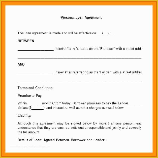 Free Loan Agreement Template Uk Of 6 7 Sample Loan Agreement Uk