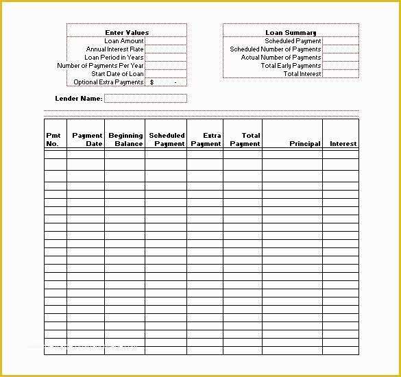 Free Loan Amortization Schedule Excel Template Of Amortization Schedule Template 13 Free Word Excel Pdf