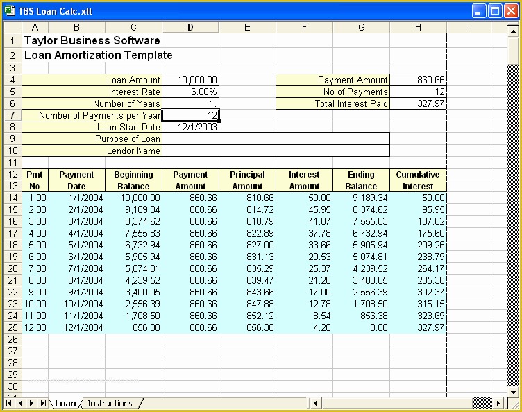 Free Loan Amortization Schedule Excel Template Of Excel Loan Amortization Template Download Ms Excel