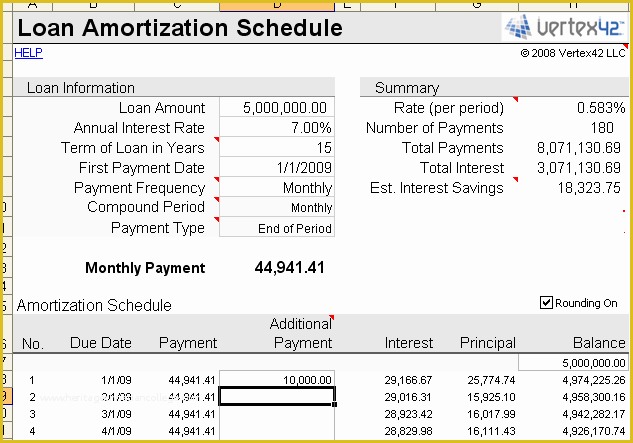 Free Loan Amortization Schedule Excel Template Of Excel Mortgage Payment Calculator by Post Date