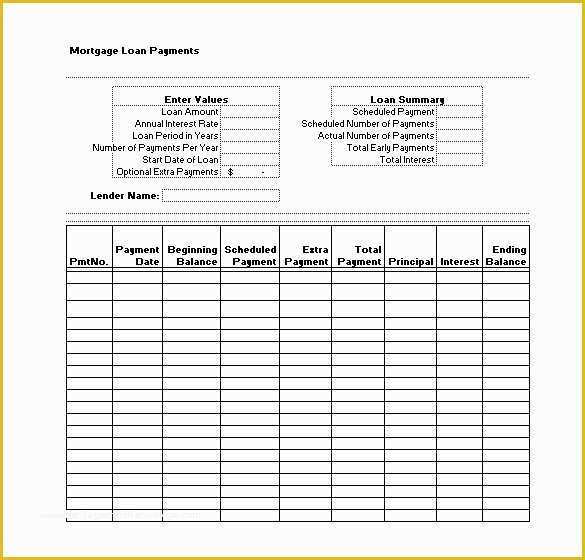 Free Loan Amortization Schedule Excel Template Of Loan Payment Schedule Template Invitation Template