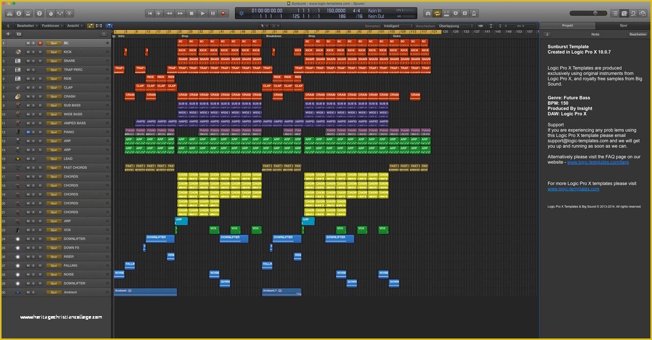 Free Logic X Templates Of Sunburst Logic Pro X Template