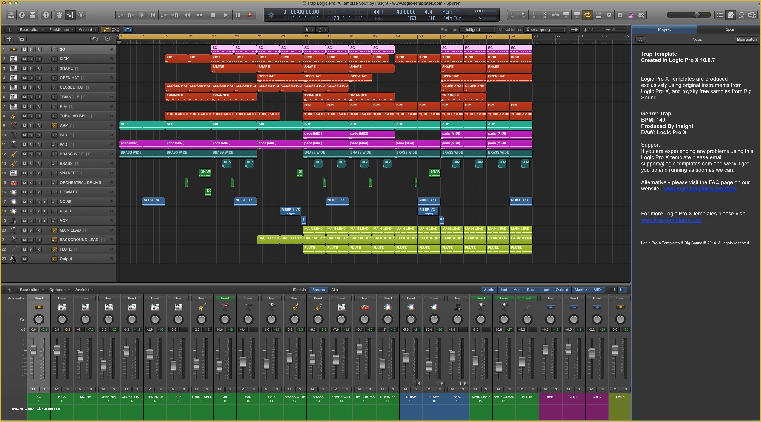 Free Logic X Templates Of Trap Logic Pro X Template by Insight