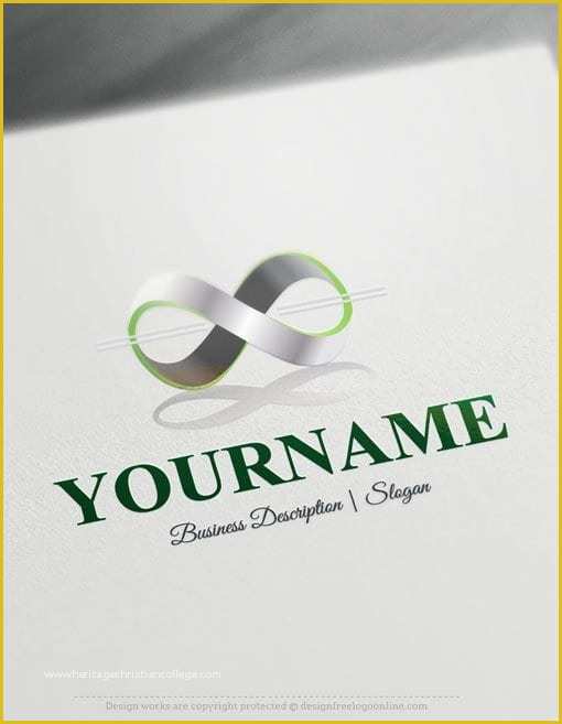 Free Logo Creator Templates Of 3d Infinity Logo Maker Line Infinity Logo Template