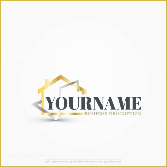 Free Logo Creator Templates Of Real Estate Logo Maker Line House Logo Template
