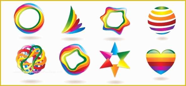 Free Logo Design Templates Of Free Logo Template Set with Colorful and Abstract Shapes