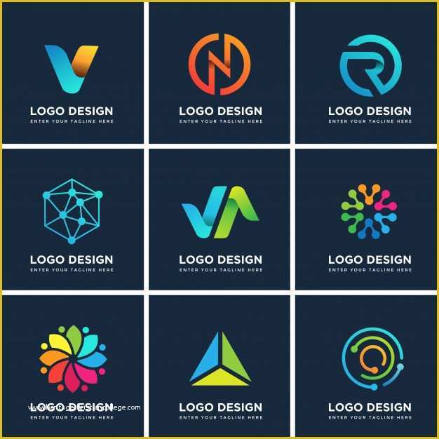 Free Logo Design Templates Of Modern Logo Design Templates Set Vector