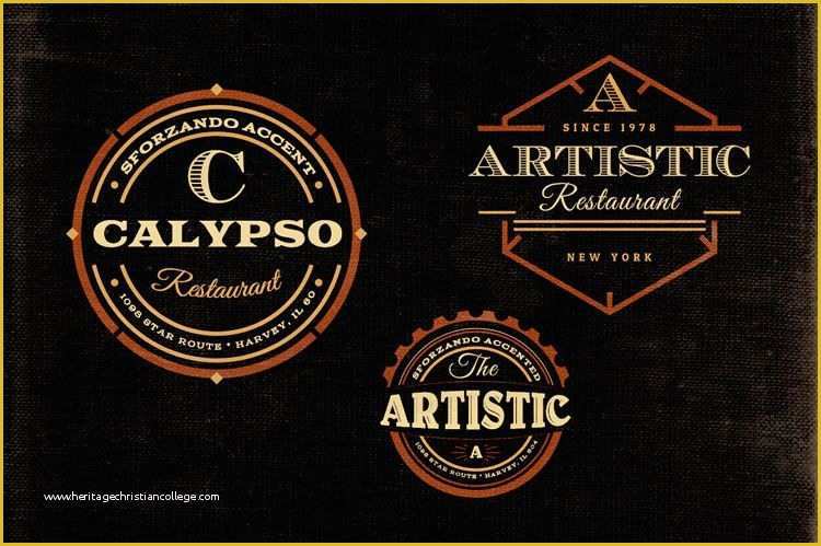 Free Logo Templates Psd Of 15 Free Vintage Logo &amp; Badge Template Collections