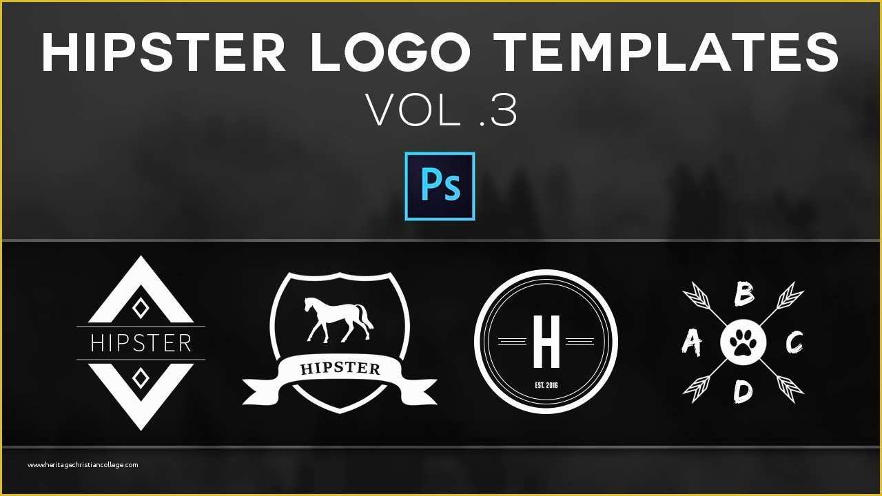 Free Logo Templates Psd Of Free Hipster Logo Templates Pack 3 Psd