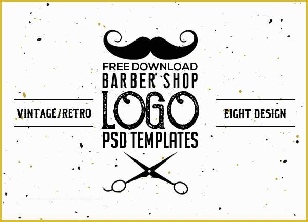 Free Logo Templates Psd Of Free Vintage Barber Shop Logo Templates Psd