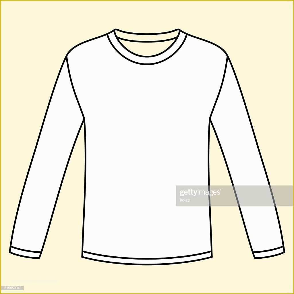 Free Long Sleeve Shirt Template Of Black Longsleeved Tshirt Template Vector Art