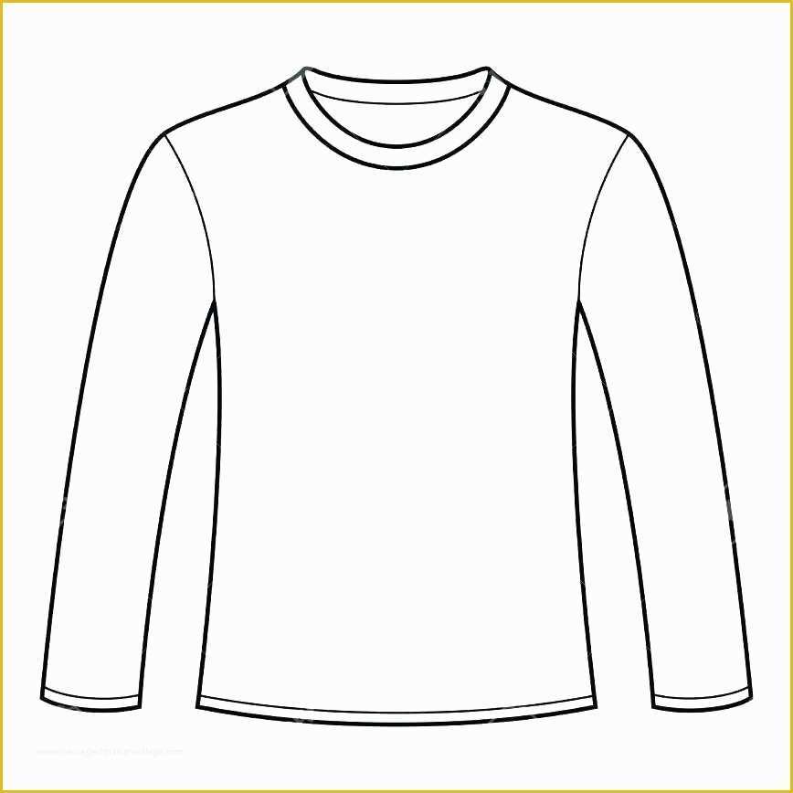 Free Long Sleeve Shirt Template Of Blank Long Sleeve Shirt Template 1