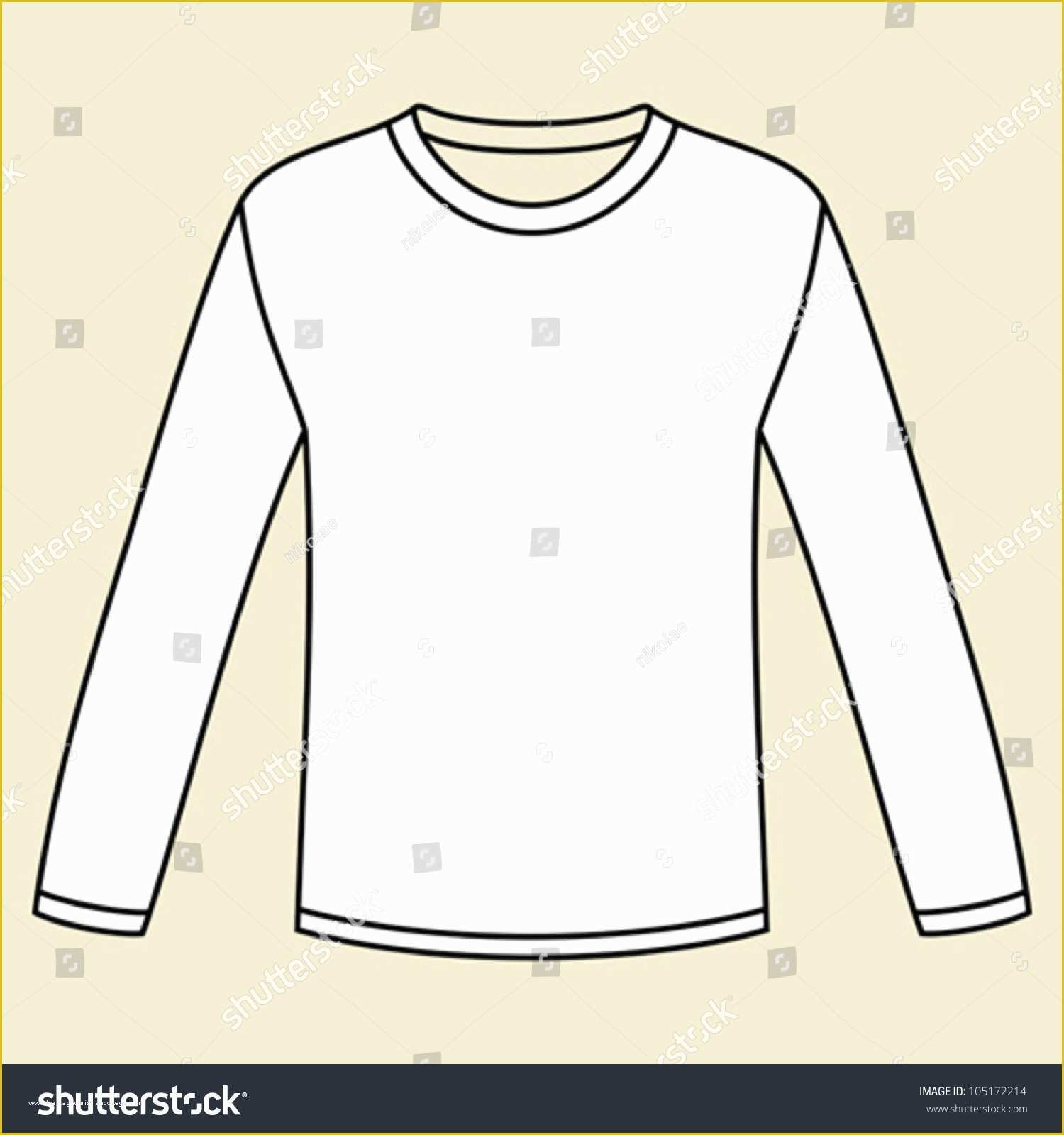 Free Long Sleeve Shirt Template Of Blank Longsleeved Tshirt Template ...