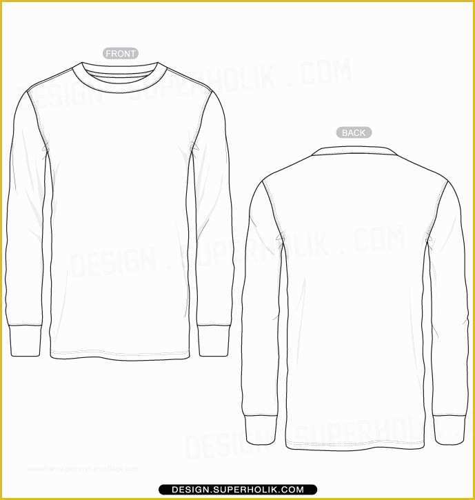 Free Long Sleeve Shirt Template Of Long Sleeve