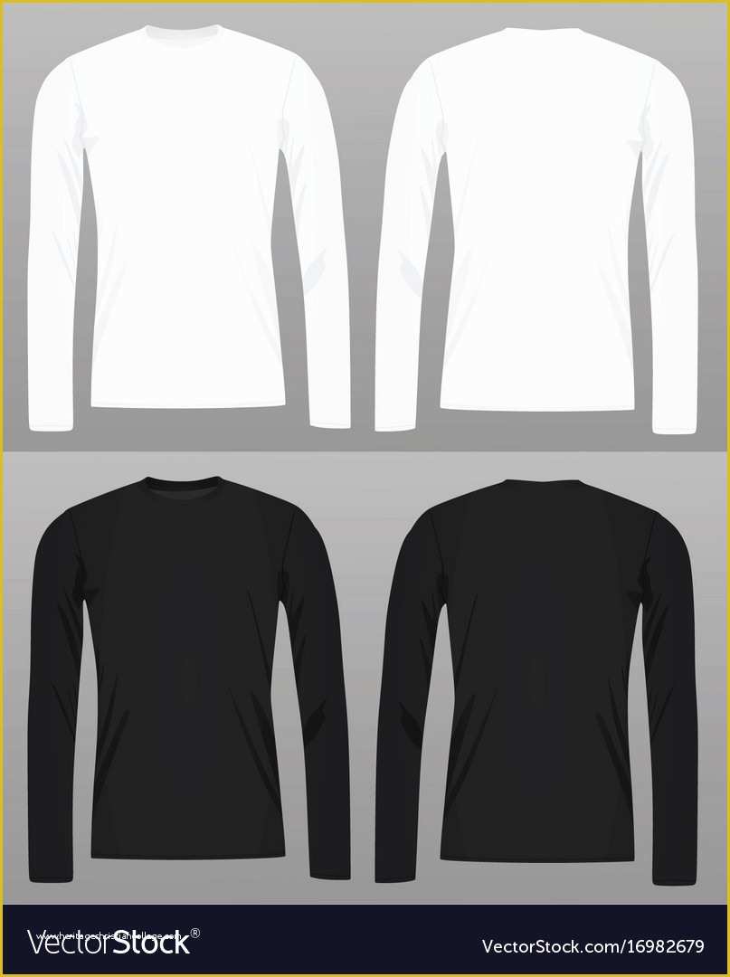 Free Long Sleeve Shirt Template Of Long Sleeve T Shirt Template Royalty Free Vector Image