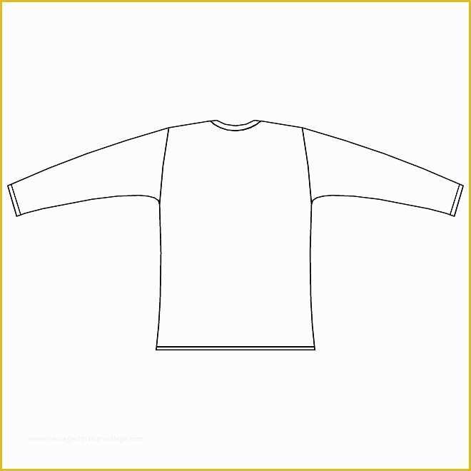 Free Long Sleeve Shirt Template Of Long Sleeved Shirt Back View Download at Vectorportal