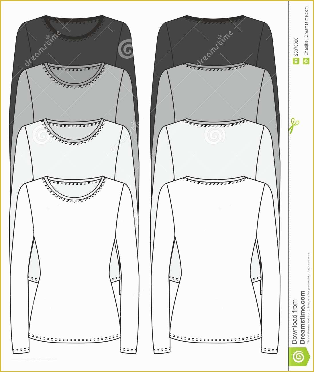 Free Long Sleeve Shirt Template Of Long Sleeved T Shirt Design Template Royalty Free Stock