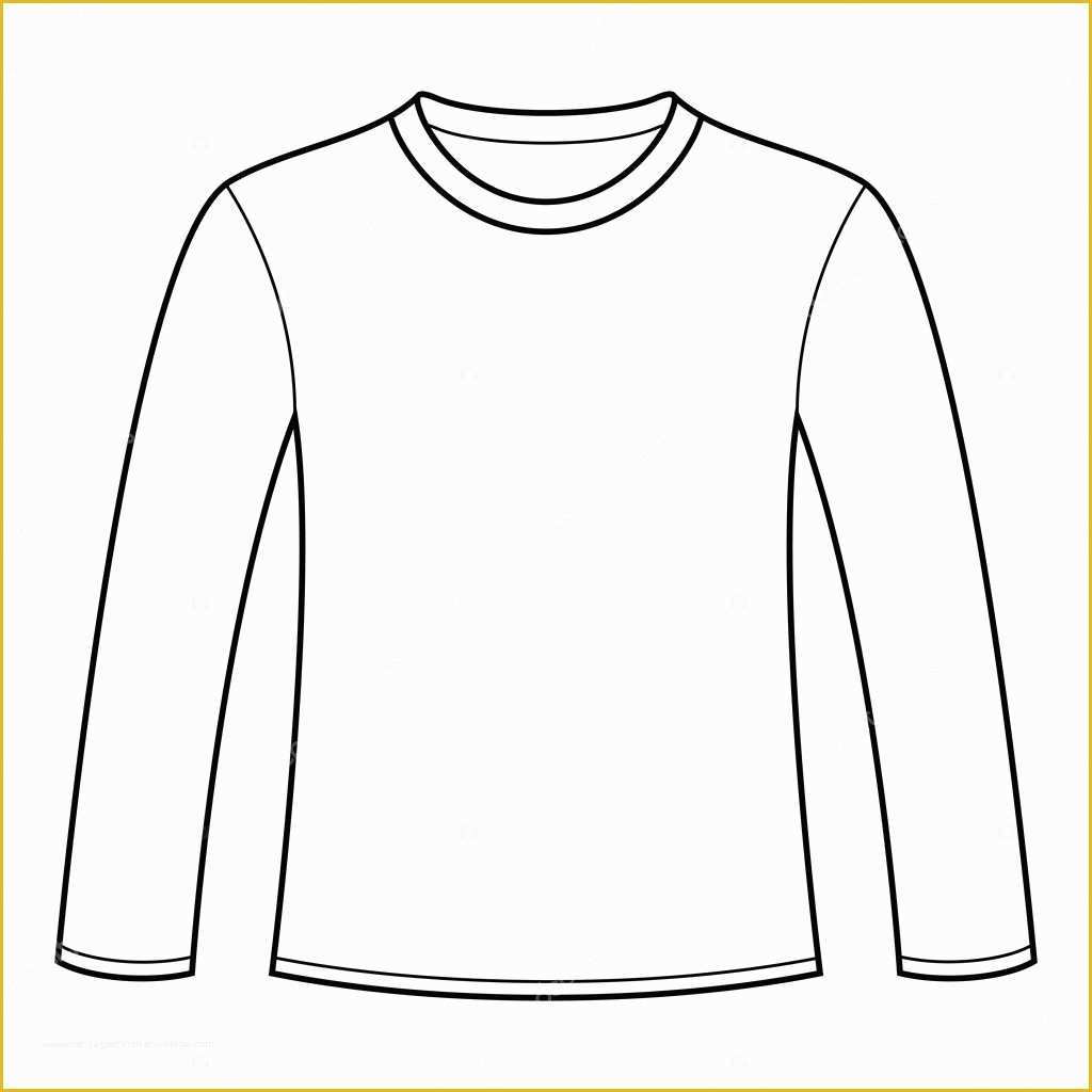 Free Long Sleeve Shirt Template Of Long Sleeved T Shirt Template — Stock Vector © Nikolae