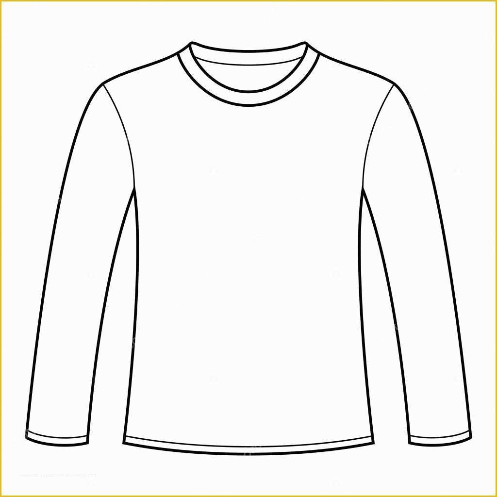 Free Long Sleeve Shirt Template Of Long Sleeved T Shirt Template 
