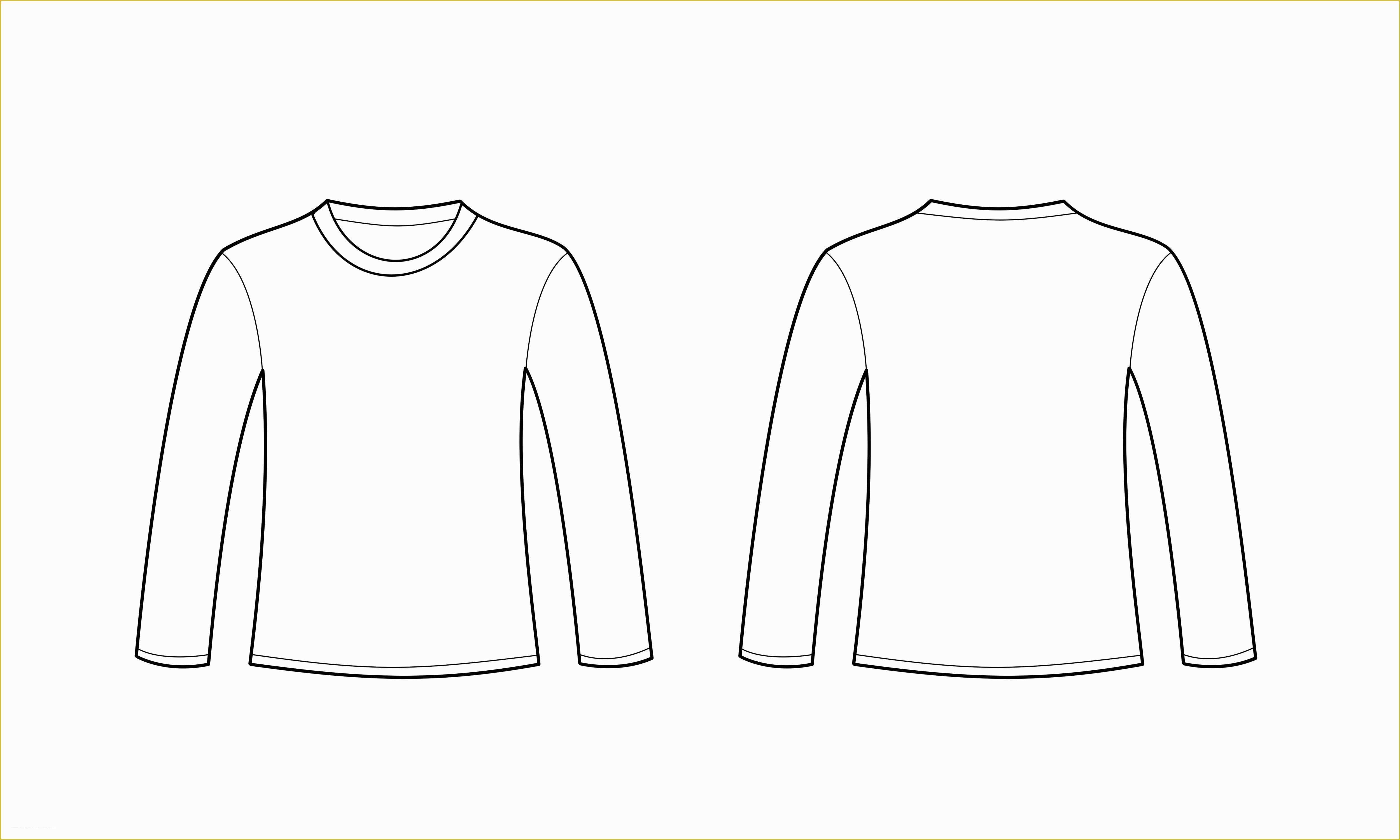 Free Long Sleeve Shirt Template Of Ls T Shirt Template